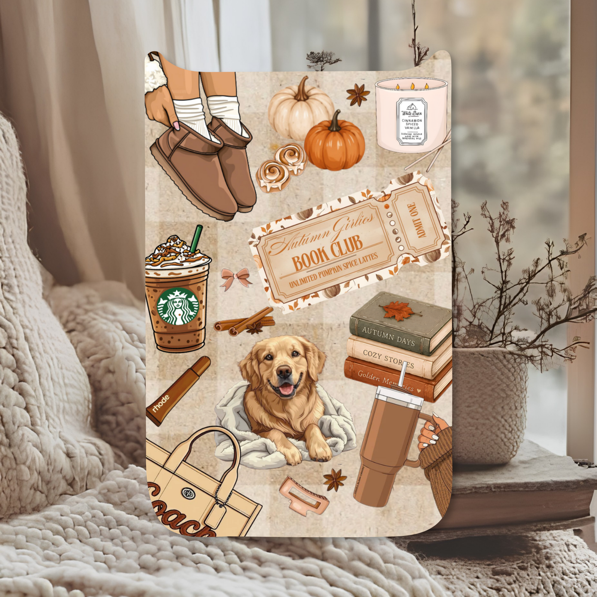 Phone Insert - Autumn Girlie Essentials - 6 Dogs to Choose From