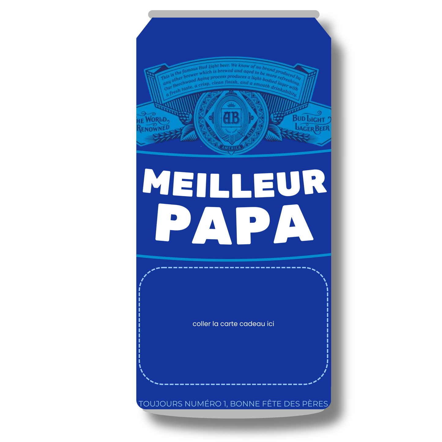 Carton de présentation pour carte cadeau - Bière Bud Light