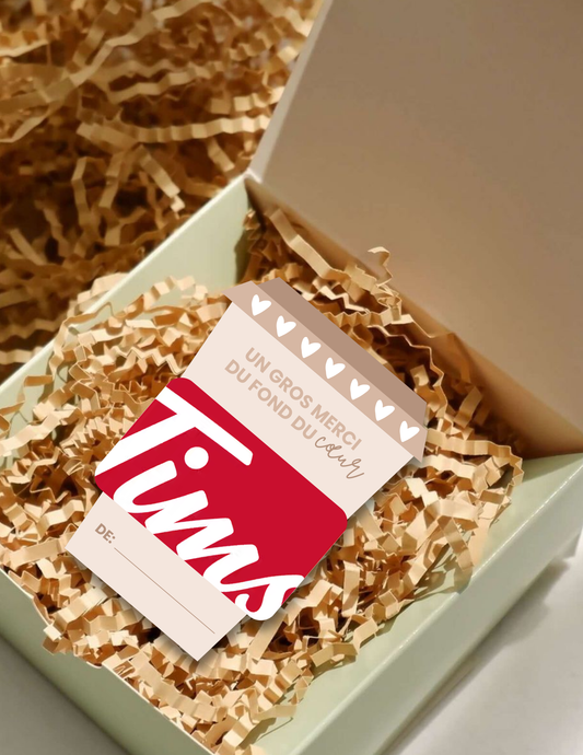 Carton de présentation pour carte cadeau - Café: Rose ou Beige