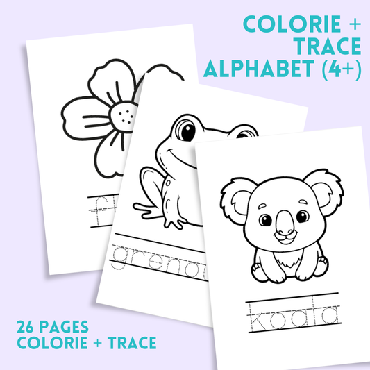 Coloriages Alphabet éducatif – 26 lettres à colorier et tracer (4 ans et +)