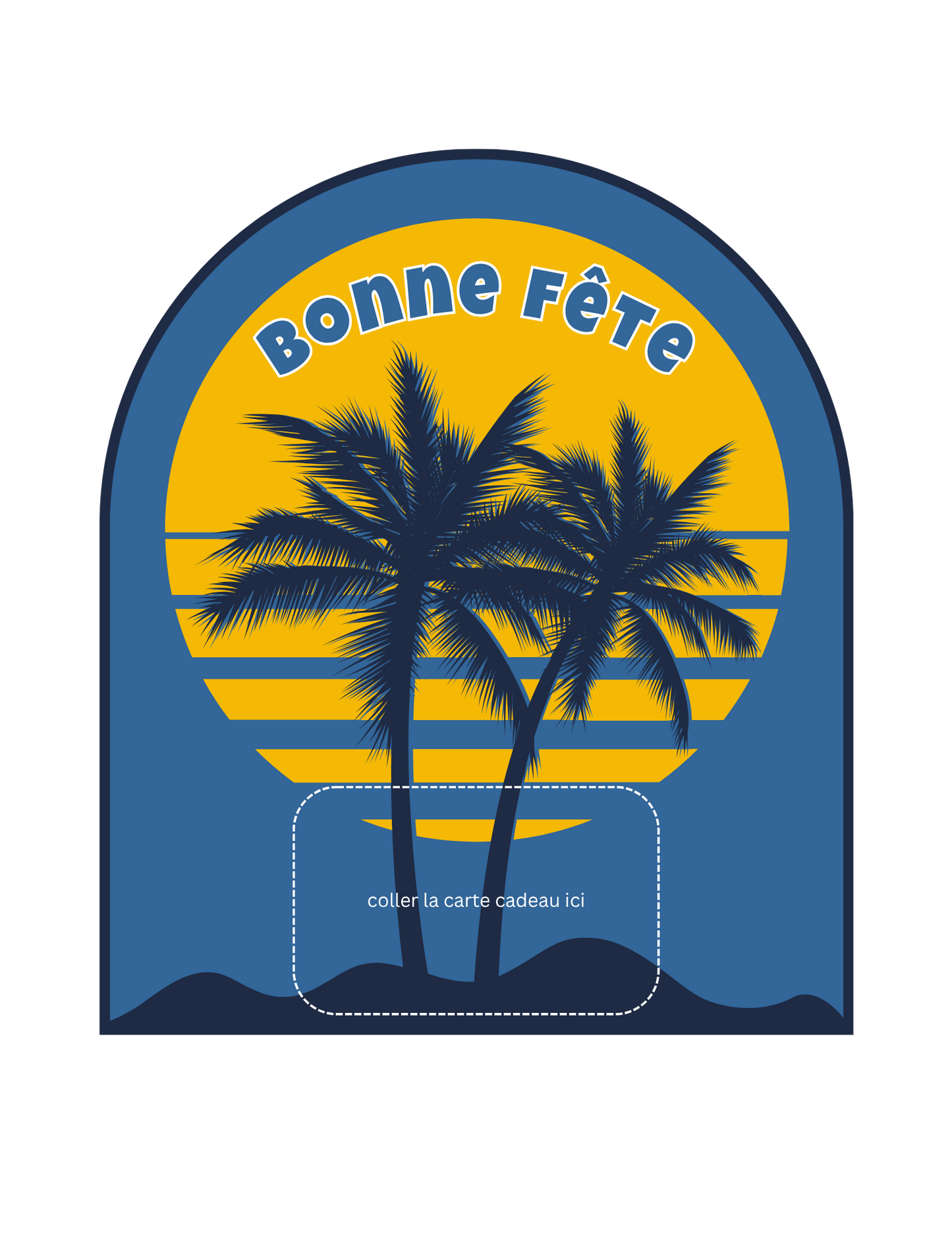 Gift card holder - Palm Trees - Printed Card 6x7