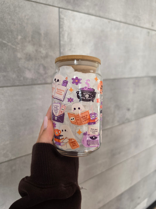Tasse en verre 16oz - Halloween Boo-Kish