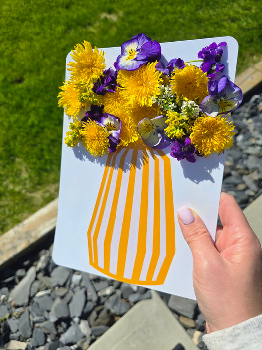 Chasse aux Fleurs - Vase Jaune