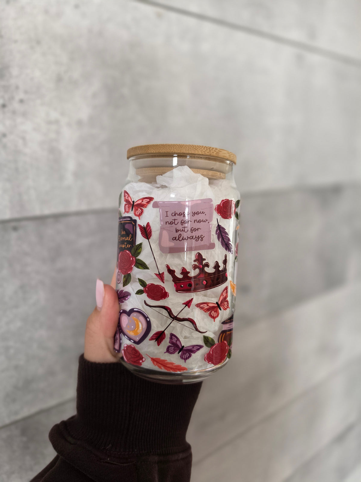 Tasse en verre 16oz - Romantasy