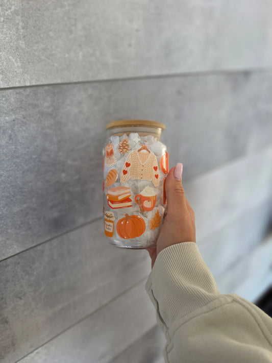 Tasse en verre 16oz - Pumpkin Spice