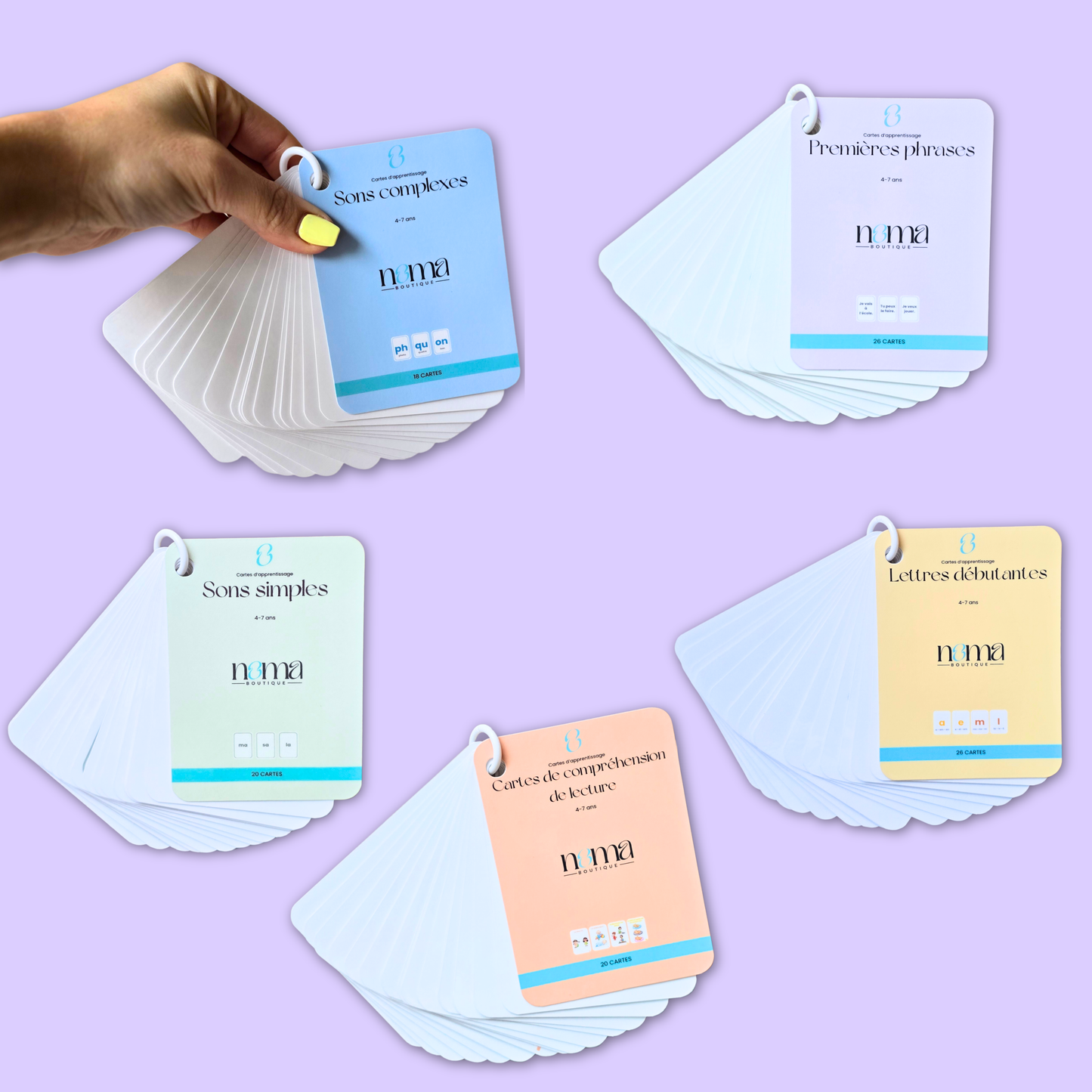 Ensemble complet de cartes de lecture – Apprendre à lire étape par étape (4–7 ans)