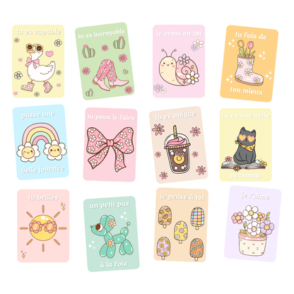 Petits Mots Fleuris – Messages doux pour la boîte à lunch et le quotidien