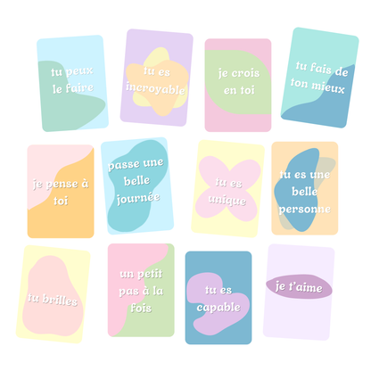 Petits Mots Pastel – Messages doux pour la boîte à lunch et le quotidien