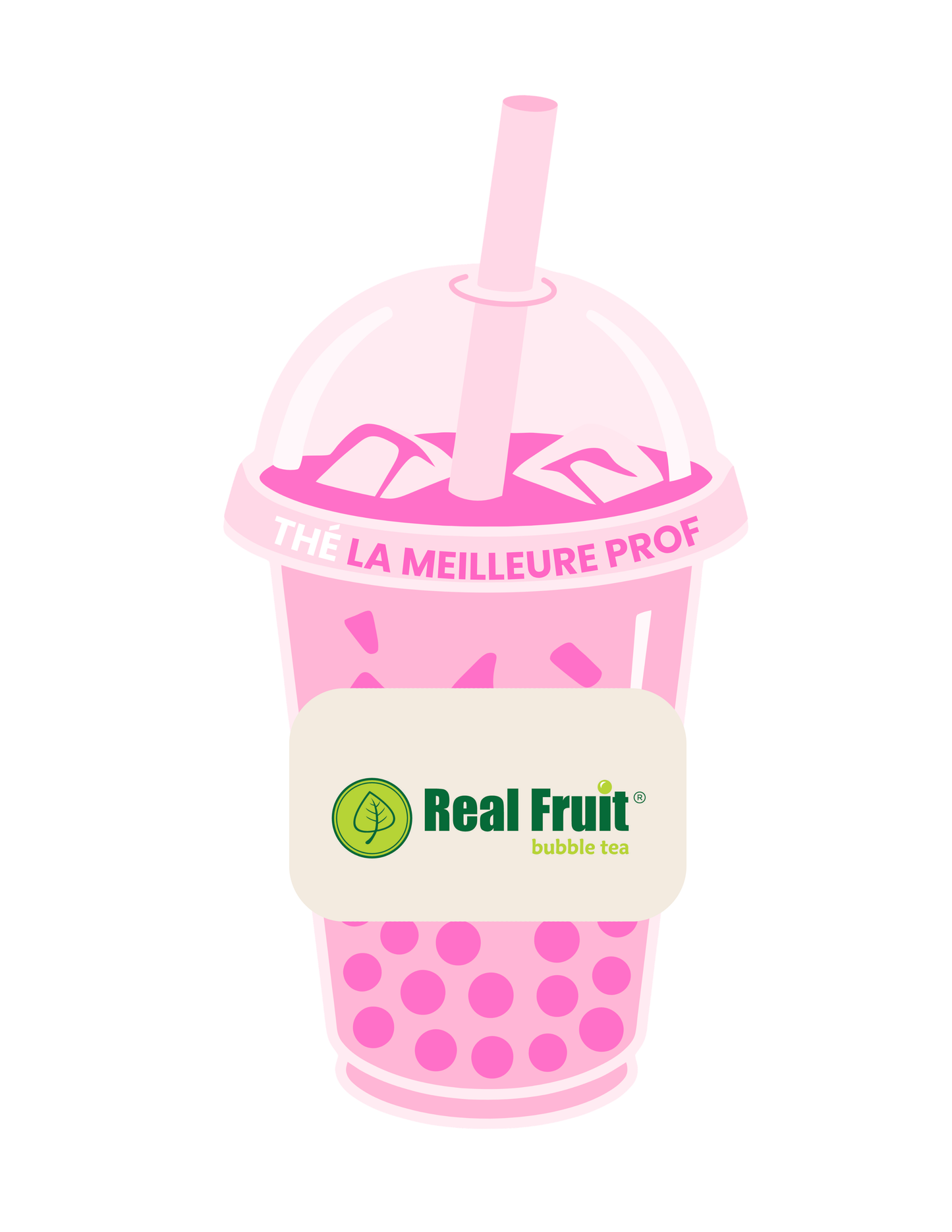 Carton de présentation pour carte cadeau - Bubble Tea (Rose ou Beige)