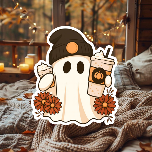 Sticker - Fantôme Café Cozy