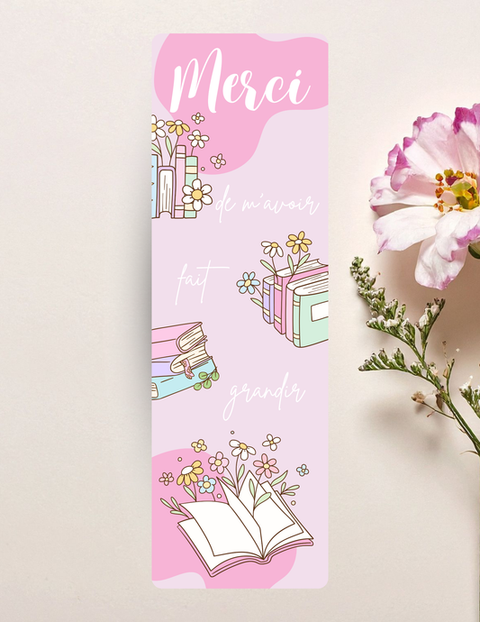 Signet - Merci de m'avoir fait grandir | Rose ou Jaune