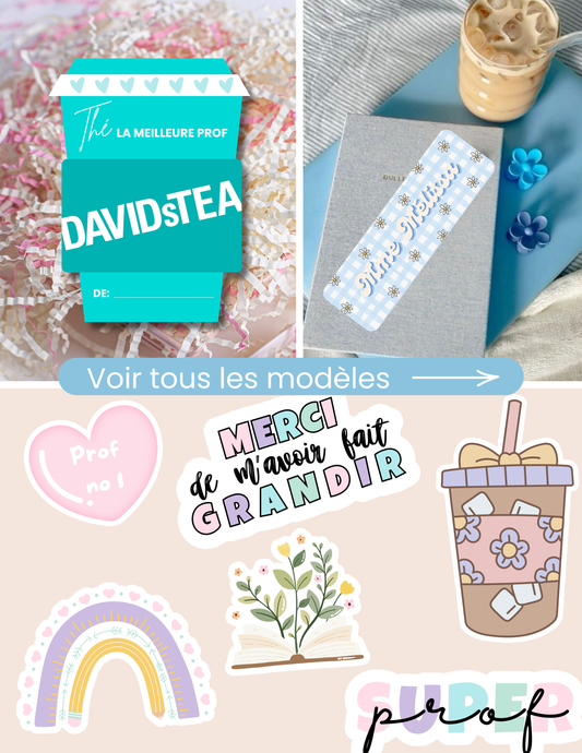 Ensemble cadeau -  Trio Signet PERSONNALISÉ, Mini Stickers, Carton Présentation Carte Cadeau