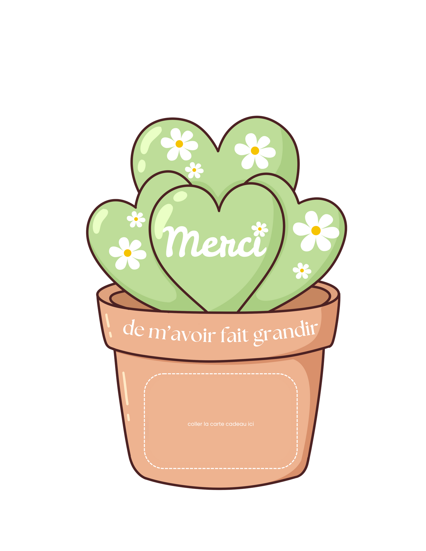 Carton de présentation pour carte cadeau - Plante fleurie