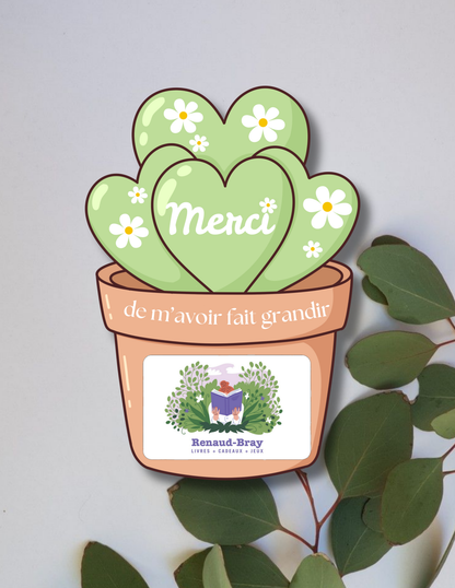 Carton de présentation pour carte cadeau - Plante fleurie