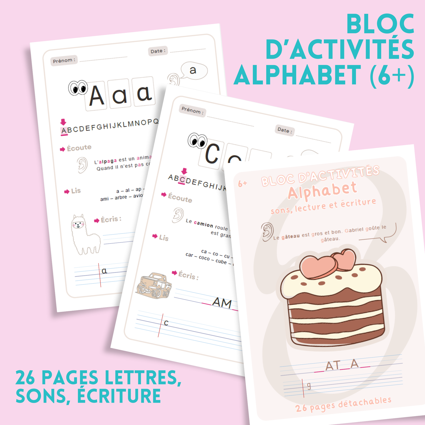 Activités Alphabet Éducatif – Lire, écrire et associer les sons (6 ans et +)