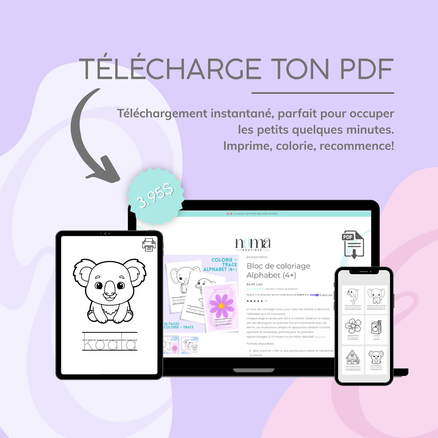 Coloriages Alphabet éducatif – 26 lettres à colorier et tracer (4 ans et +)