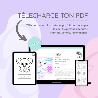 Coloriages Alphabet éducatif – 26 lettres à colorier et tracer (4 ans et +)