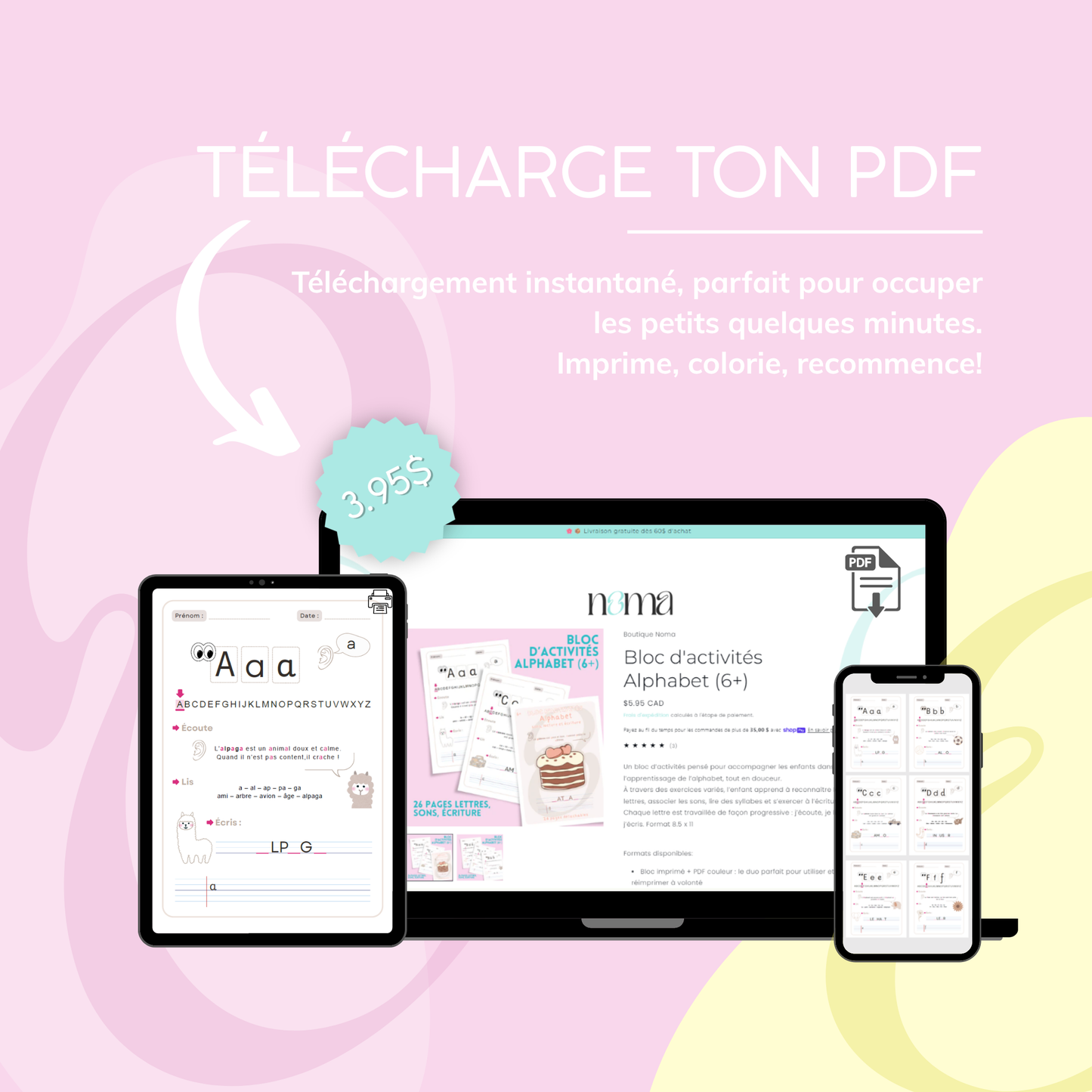 Activités Alphabet Éducatif – Lire, écrire et associer les sons (6 ans et +)