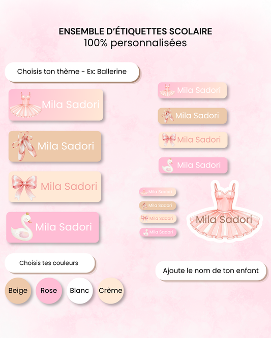 Étiquettes Scolaires - 100% Personnalisées