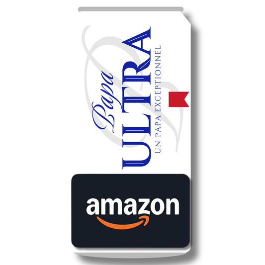 Carton de présentation pour carte cadeau - Papa Ultra - Bière Michelob - Carte imprimée 3x6.5