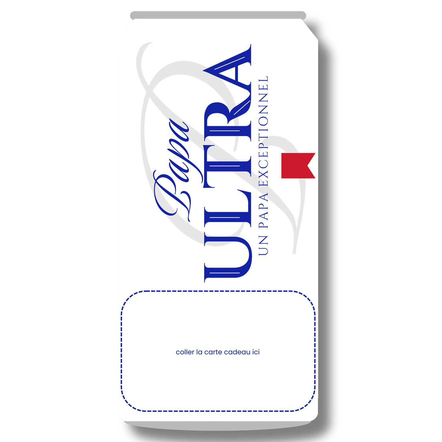 Carton de présentation pour carte cadeau - Papa Ultra - Bière Michelob - Carte imprimée 3x6.5