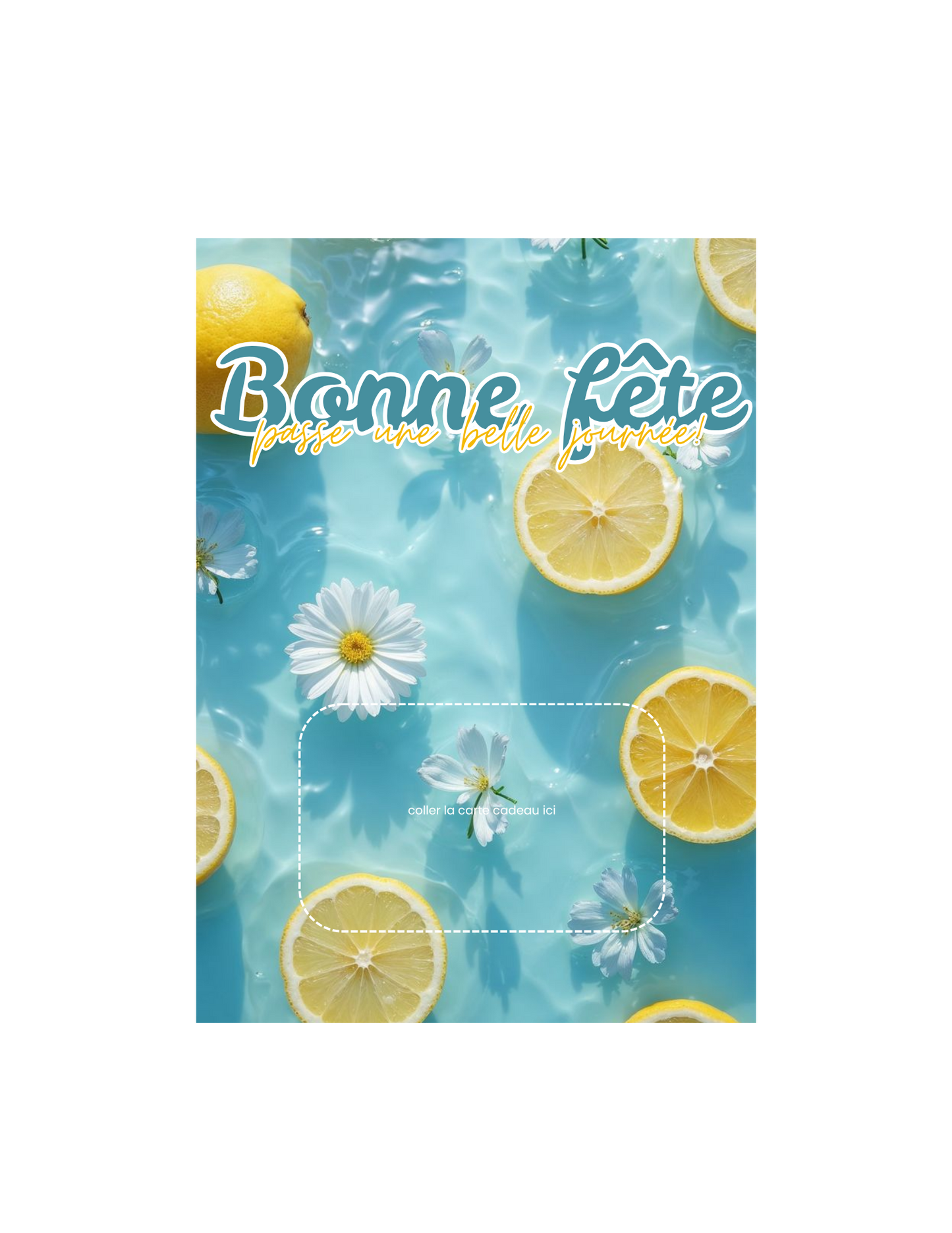 Carton de présentation carte cadeau – Citrons – Carte imprimée 5x7