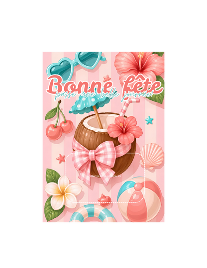 Carton de présentation carte cadeau – Coconut – Carte imprimée 5x7