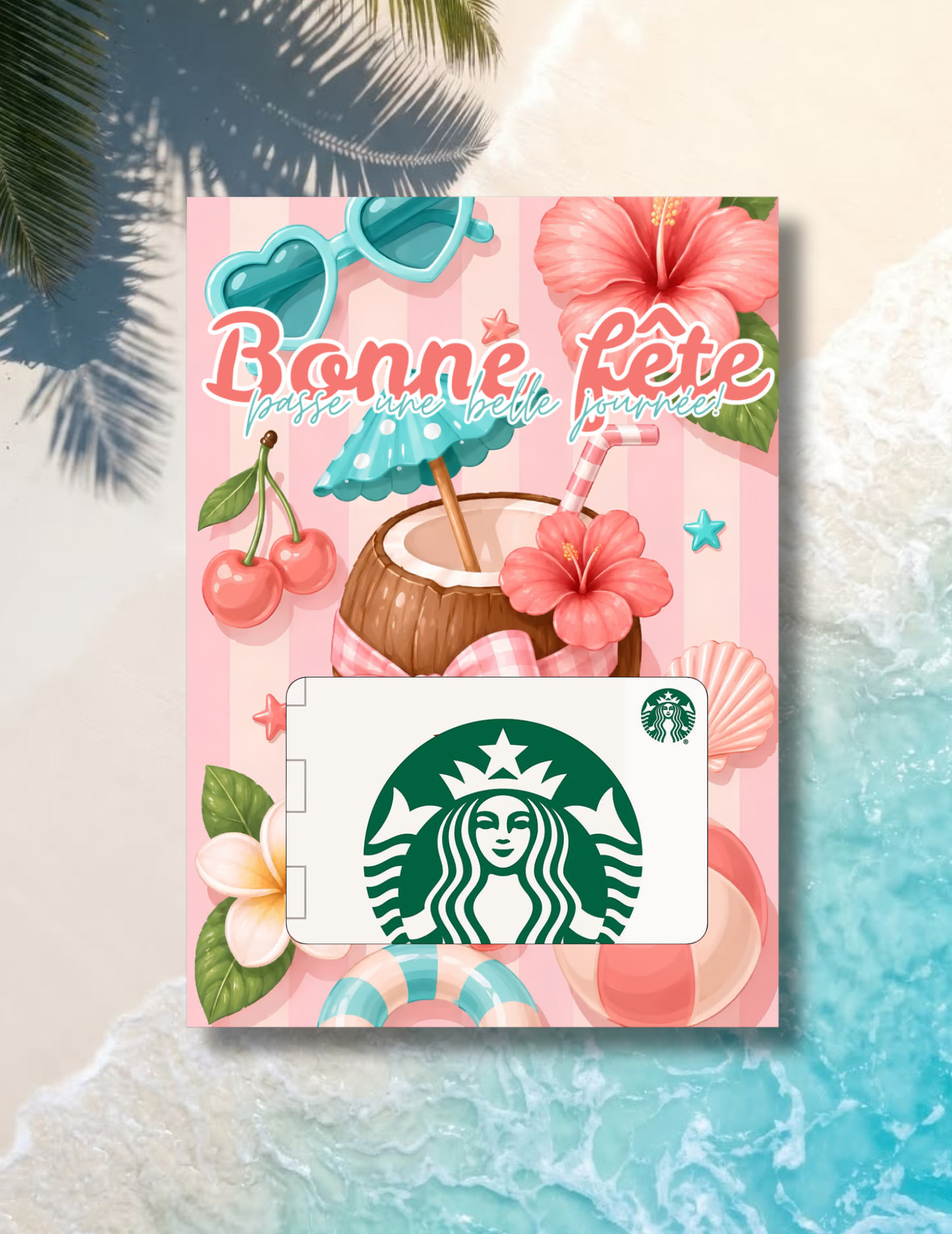 Carton de présentation carte cadeau – Coconut – Carte imprimée 5x7