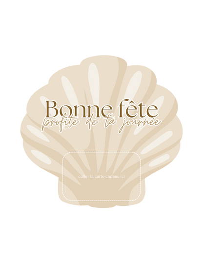 Gift card holder – Seashell – Printed card 7x6
