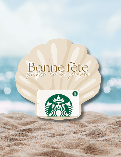 Gift card holder – Seashell – Printed card 7x6