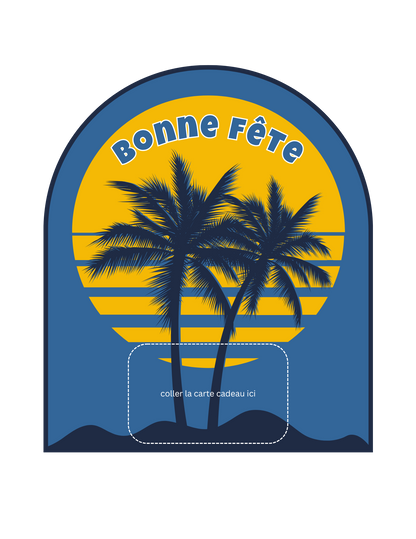 Gift card holder - Palm Trees - Printed Card 6x7