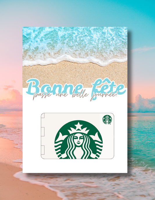 Gift card holder - Beach - 5x7 Printed card
