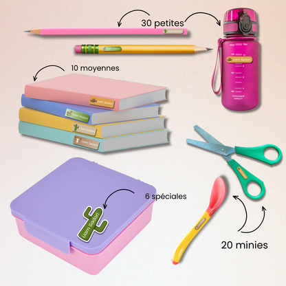 Étiquettes Scolaires Personnalisées - Résistantes à l'eau - Cowboy