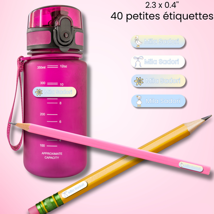Étiquettes Scolaires Personnalisées - Résistantes à l'eau - Oie Bleue