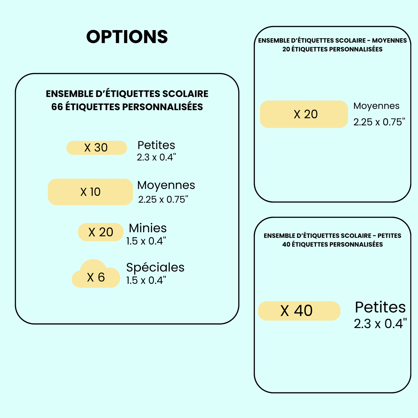 Étiquettes Scolaires Personnalisées - Résistantes à l'eau - Boho