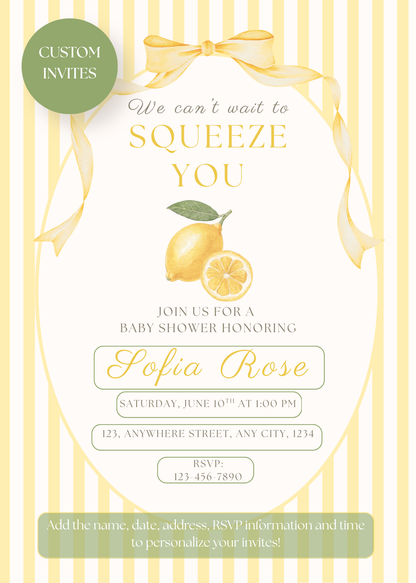 Personalized Invitation - Dolce Kids Party - 5x7 Printed Card