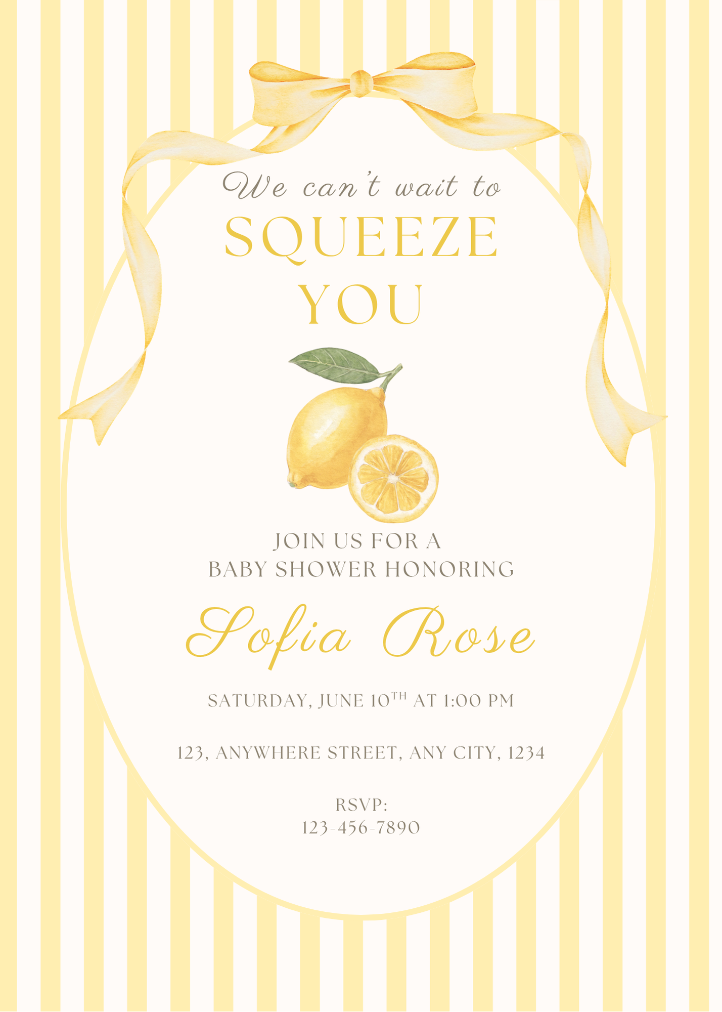 Personalized Invitation - Dolce Kids Party - 5x7 Printed Card