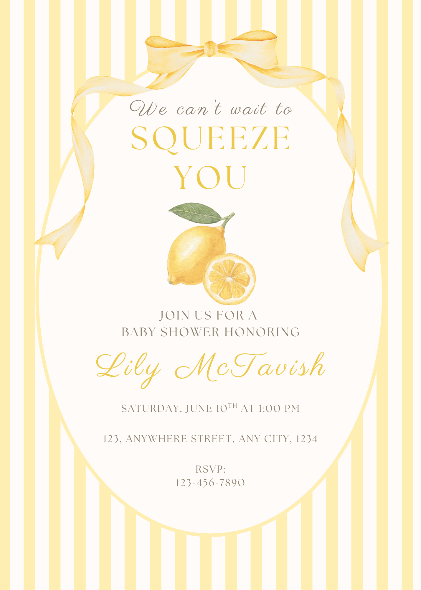Personalized Invitation - Dolce Kids Party - 5x7 Printed Card
