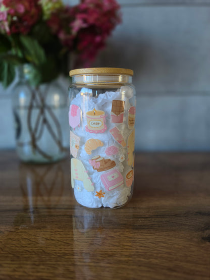 Tasse en verre 16oz - Girlie Cozy