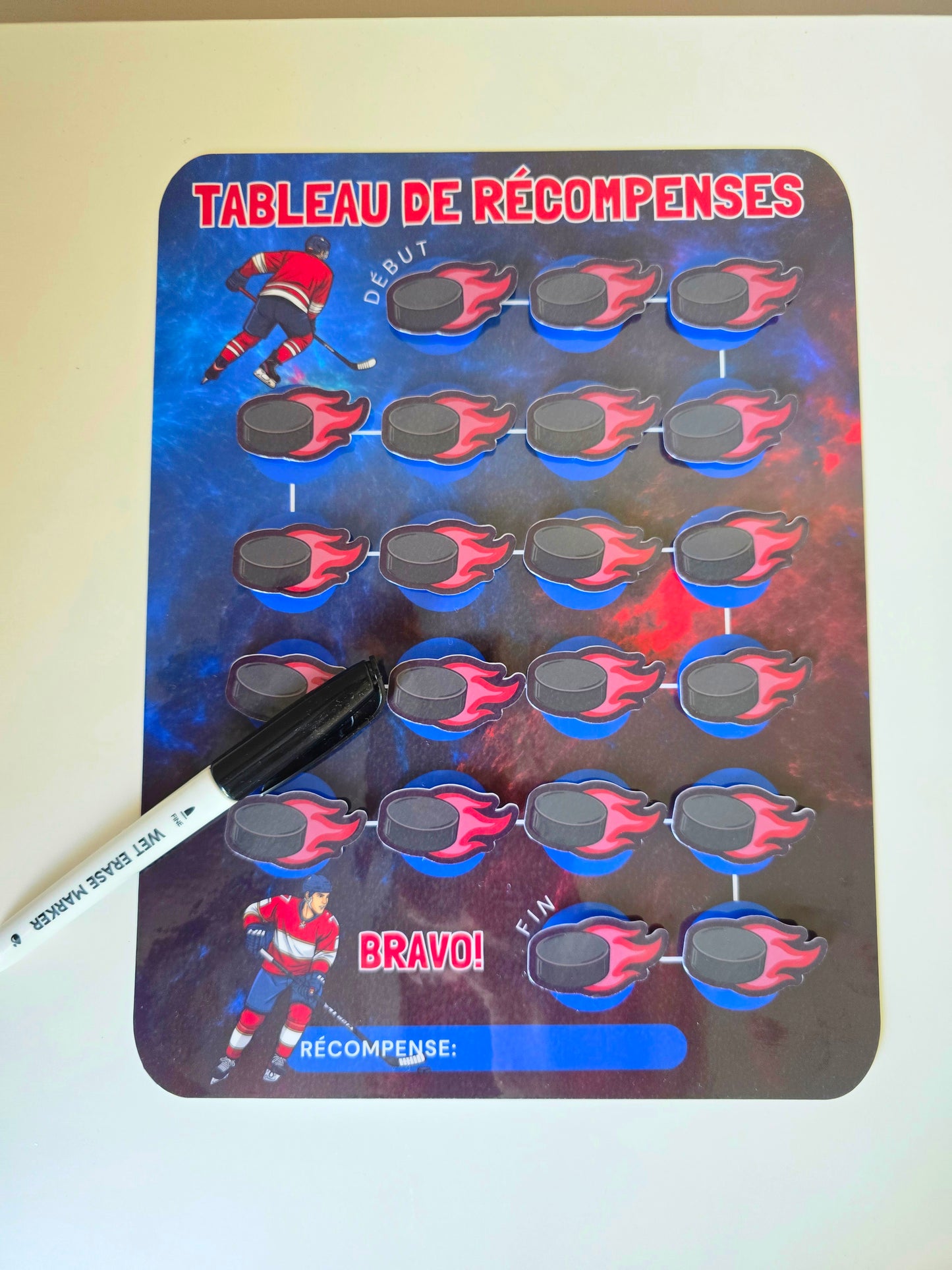 Tableau de récompenses – Fan de Hockey (2 à 7 ans)