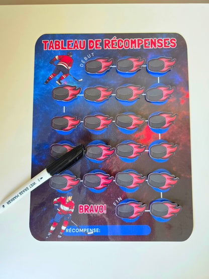 Tableau de récompenses – Fan de Hockey (2 à 7 ans)