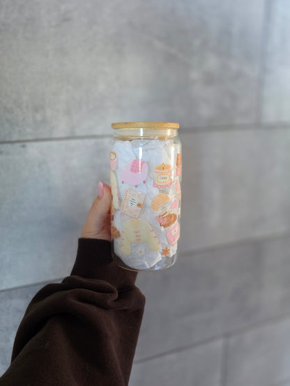 Tasse en verre 16oz - Girlie Cozy