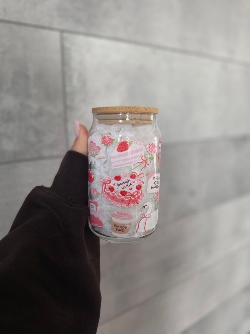 Tasse en verre 16oz - Romantique