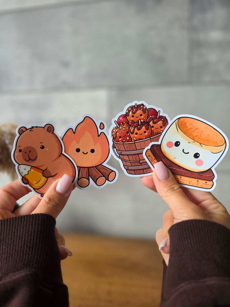 Candy Corn Capybara Sticker Collection 