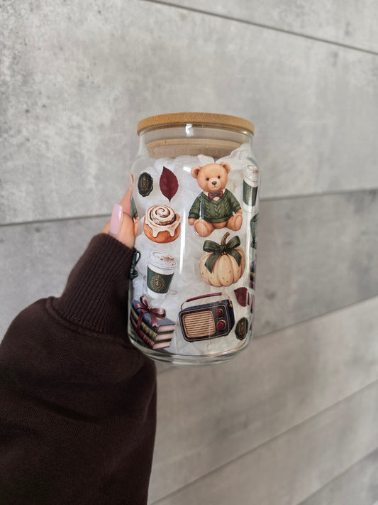 Tasse en verre 16oz - Automne au Ralph's Café