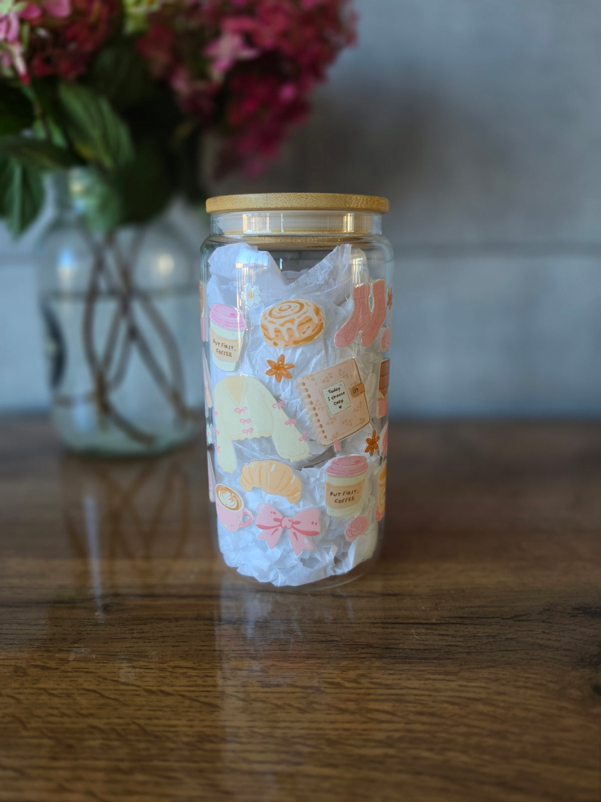 Tasse en verre 16oz - Girlie Cozy
