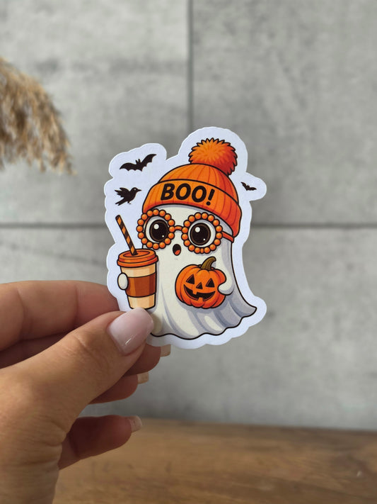 Sticker - Fantôme Café Cute