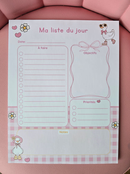 Ma Liste du Jour - Petite Oie Rosée