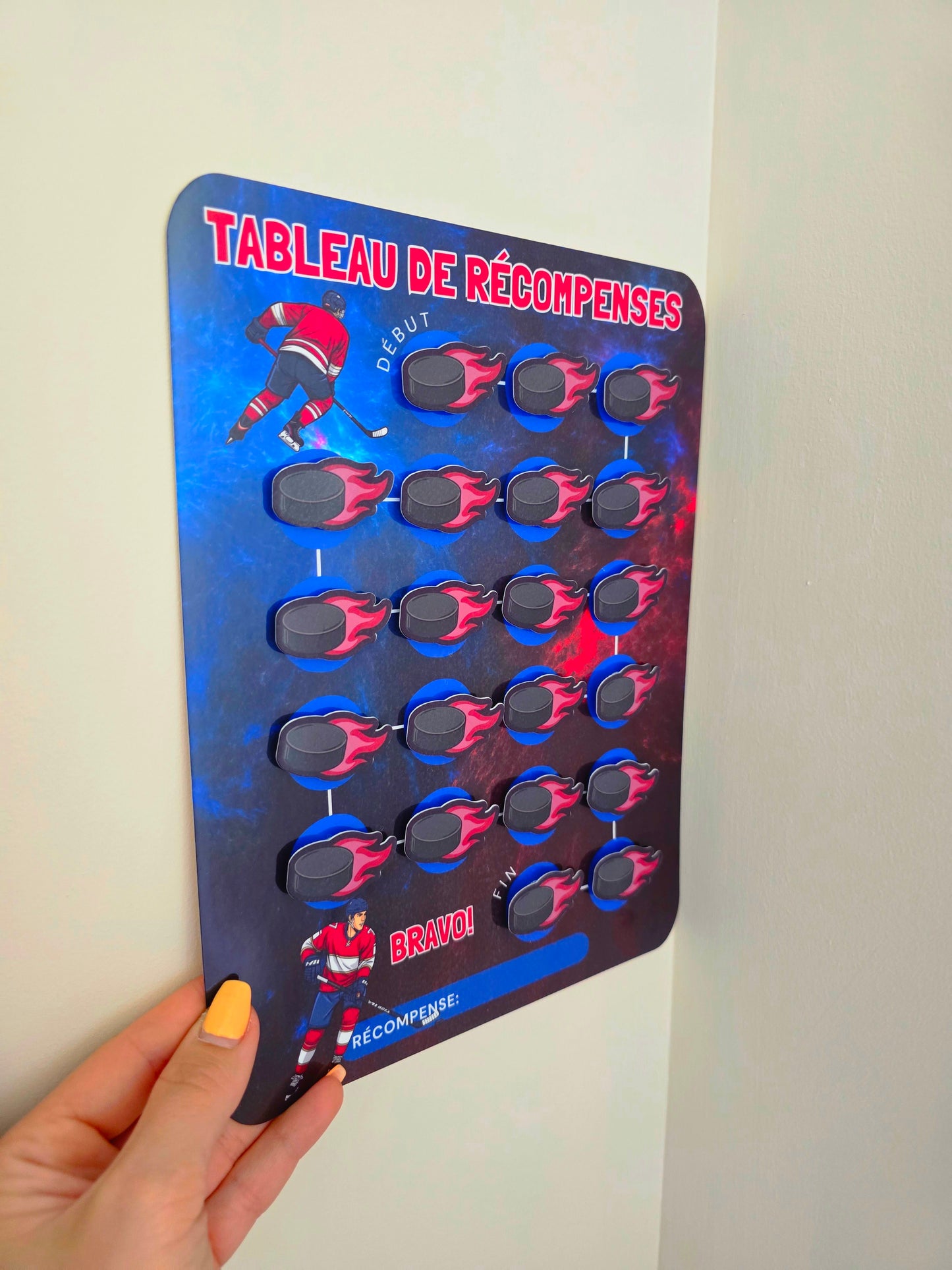 Tableau de récompenses – Fan de Hockey (2 à 7 ans)