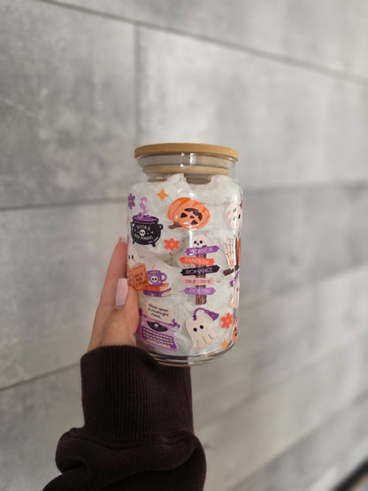 Tasse en verre 16oz - Halloween Boo-Kish